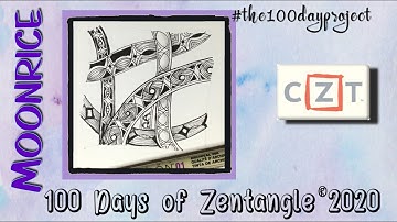 MOONRICE || Easy Zentangle ® Patterns || Day 26 || 100 Days of Zentangle 2020