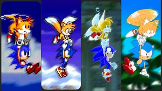 Evolution of Tails Flying with Sonic (1992-2022)