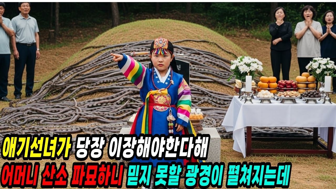 애기선녀가 당장 이장해야한다해 어머니 산소 파묘하니 수만마리 구렁이떼와 믿지 못할 광경이 펼쳐지는데