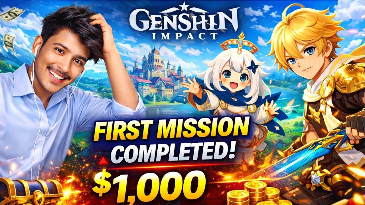 First Mission Done in Genshin Impact 😱 | New Player Experience ❤️..|| 