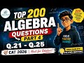 Must do Top 200 Algebra Questions for CAT 2026 | Part 4 | Algebra for CAT 2026 | XAT 2027 | OMETs