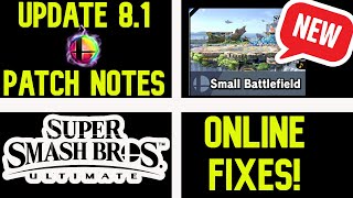 SURPRISE UPDATE 8.1 Smash Bros New STAGE and online fixes