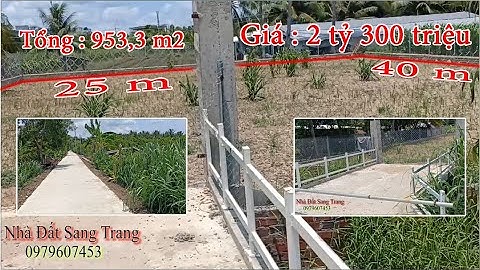 Vlog130 : Bán Khu Đất Tại Khu Phố 3 Thị Trấn Chợ Gạo Tỉnh Tiền Giang 24 x 40 ( 953,3 m2 )