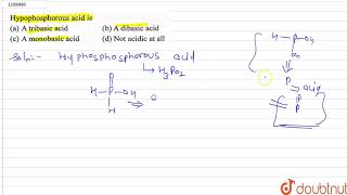 Hypophosphorus acid is