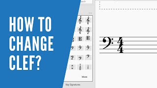 [MuseScore 3] - How to change clef?