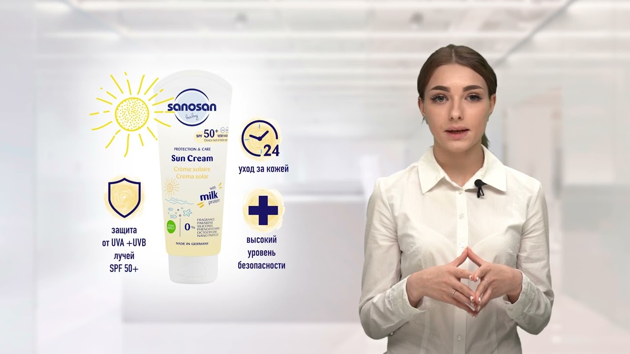 Солнцезащитный крем для малышей Sanosan baby SPF 50 75 мл