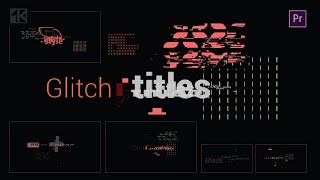 Glitch Titles Premiere Pro Templates