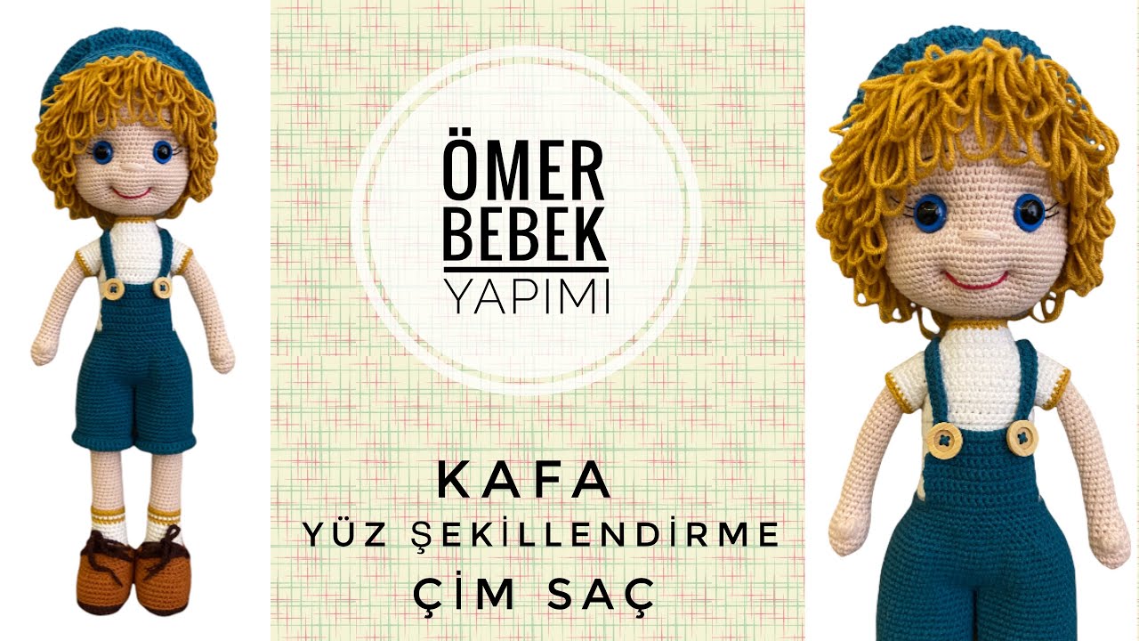 Amigurumi Erkek Bebek~Ömer Bebek👶 ENGLISH SUBTITLES (Kafa,Yüz Şekillendirme,Çim Saç) 2/4