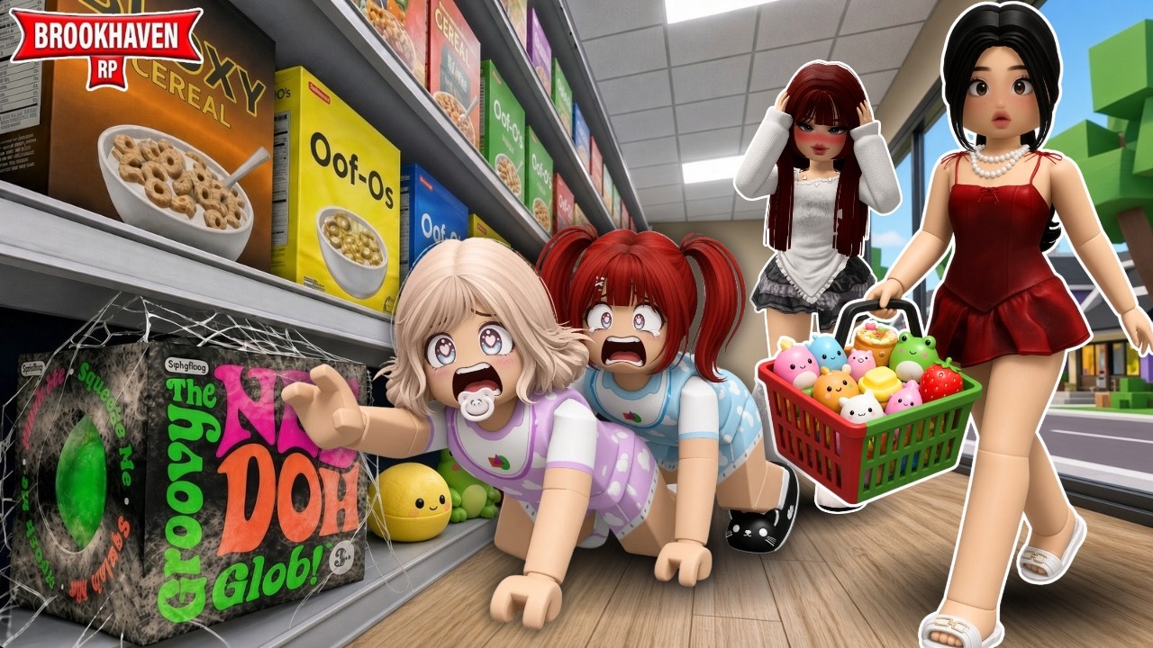LES COMPRAMOS UN SQUISHY ABANDONADO A NUESTRAS HIJAS CON MI MEJOR AMIGA EN BROOKHAVEN ROBLOX