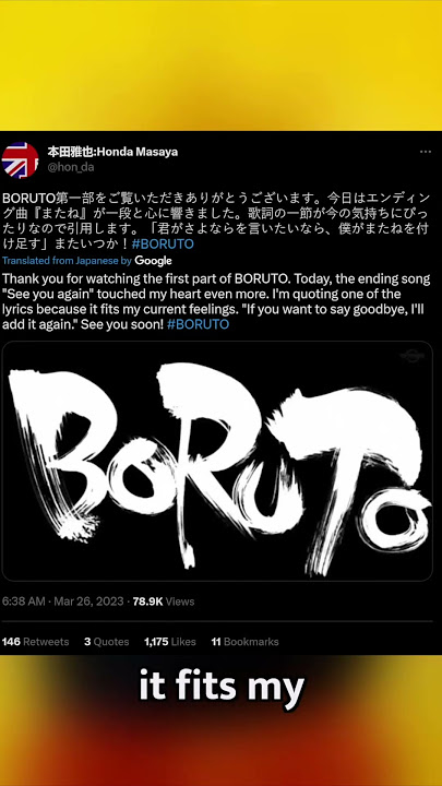 Boruto Writer Addresses The Anime Return