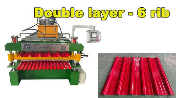 Double layer roll forming machine - trapezoidal sheet forming working video