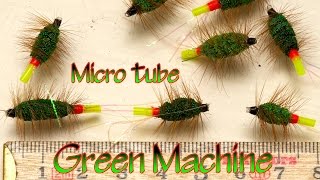 Green Machine salmon dry fly tied on tube