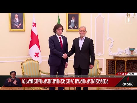 საქართველოს პრემიერ-მინისტრის შეხვედრა ირანის პრეზიდენტთან