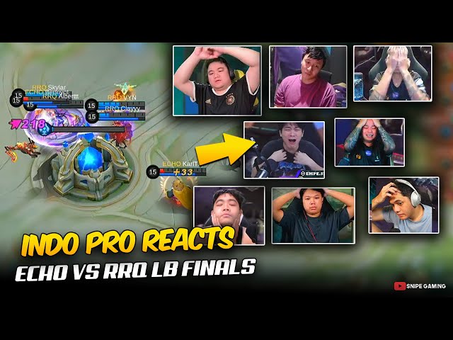 INDO PRO PLAYERS REACTION on ECHO vs RRQ M4 LOWER BRACKET FINALS. . .😮 class=