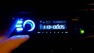 Car stereo unit Telefunken TLF CA102 at night