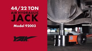 YAK 44/22 Ton Air Hydraulic Jack [Model 92003] by Equipment Supply Company 14,150 views 8 years ago 1 minute, 16 seconds