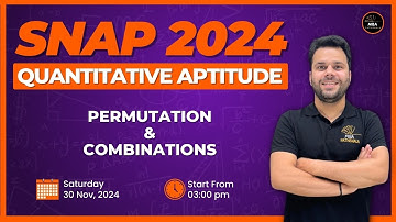 SNAP 2024 | Premutation & Combinations | Udit Sir | MBA Pathshala #snap2024