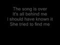 The who the song is over lyrics