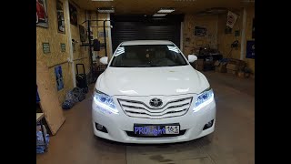 Toyota Camry в стиле Lexus Style. Замена линз. Биксенон 50  ватт.