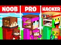 Noob vs pro  maison secrte dans nos ttes sur minecraft 