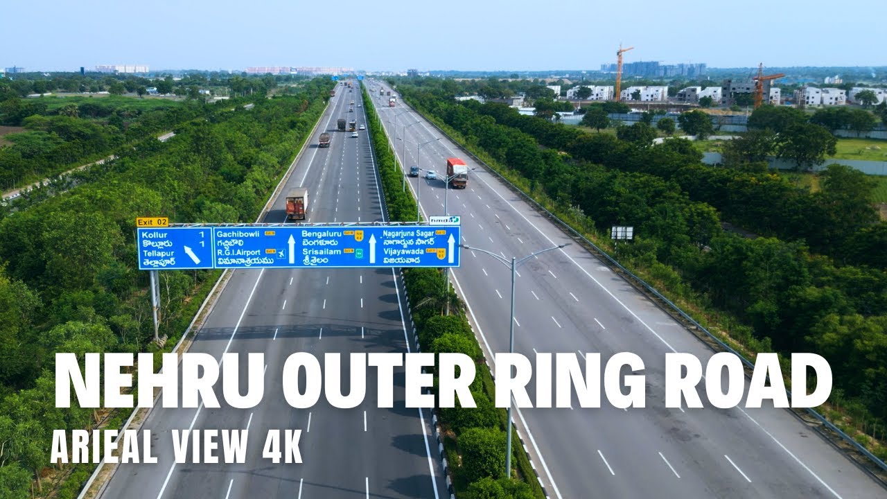 Nehru Outer Ring Road Arieal view 4K Hyderabad Air Videographer