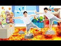 マグマがきた～！　アンパンマンチョコの取り合いでケンカしてたら床が溶岩！？　Floor is Lava Challenge　仲良し兄弟