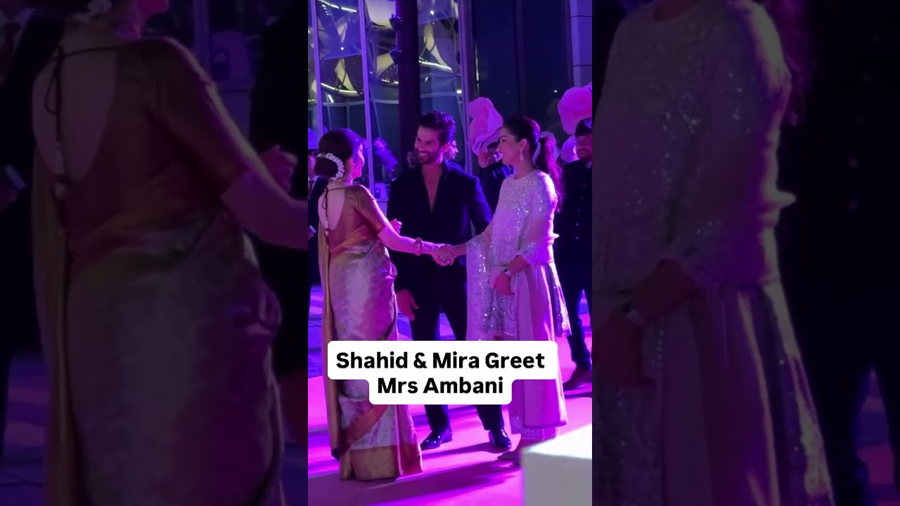 💖 #shahidkapoor and #mirakapoor met with #neetaambani #shorts