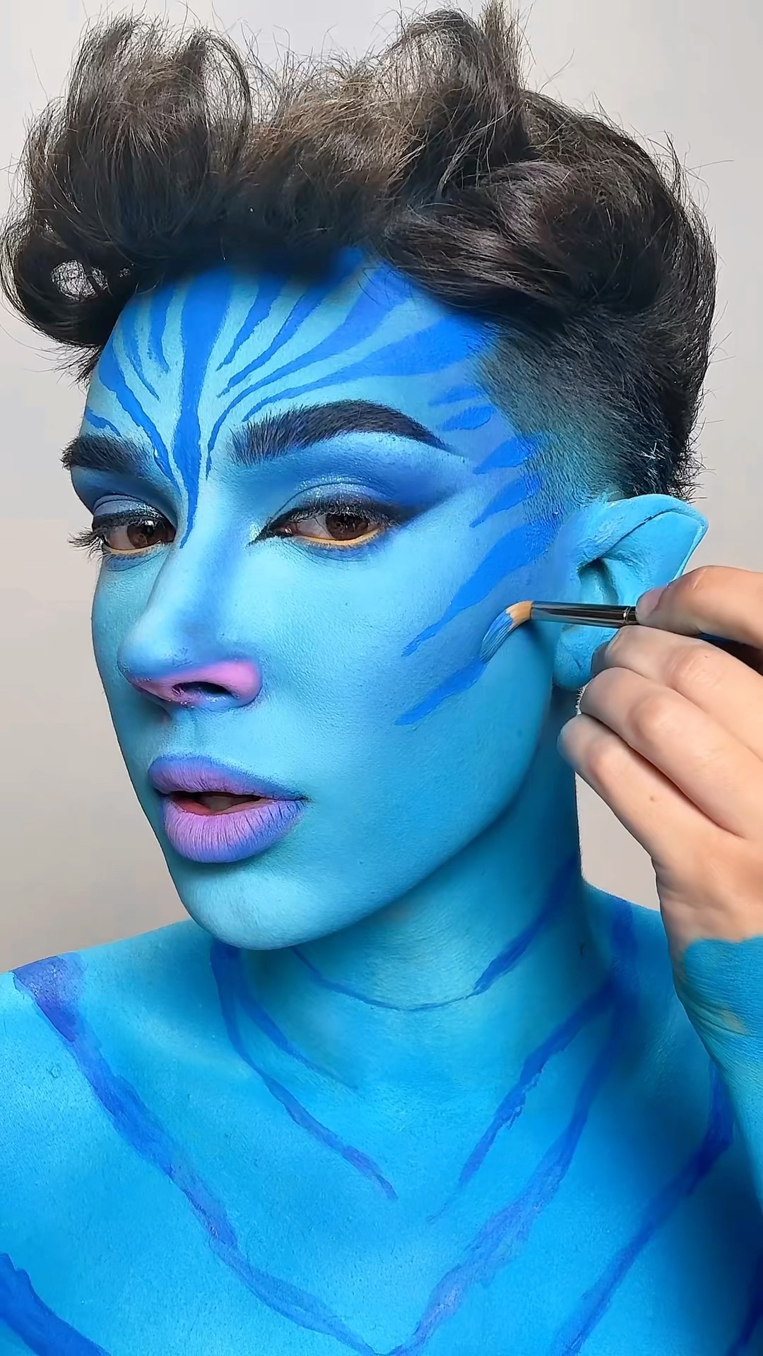 AVATAR HALLOWEEN TRANSFORMATION ?? #avatar #makeup #halloween