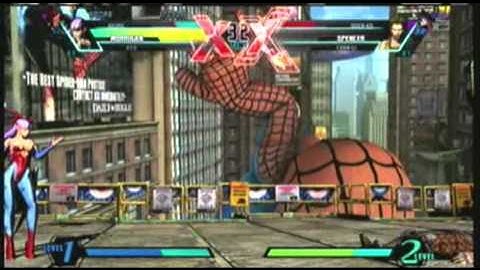 Ultimate Marvel Vs. Capcom 3 Gameplay With Ryu Morrigan & Akuma