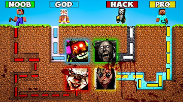 Minecraft - NOOB vs PRO vs HACKER vs GOD : SCARY MAZE CHALLENGE in Minecraft ! AMV SHORT Animation