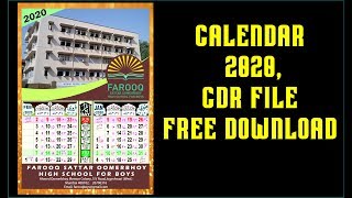 Calendar 2020 |  Free CDR file screenshot 1