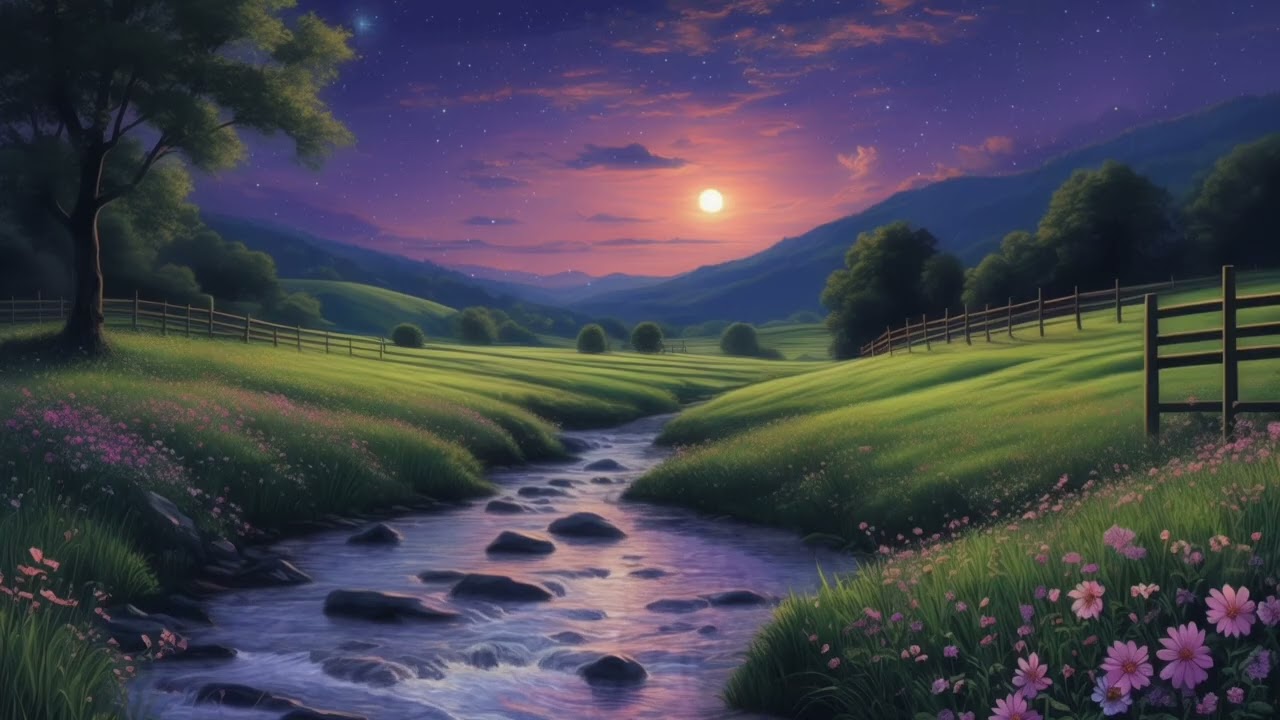 Relaxing Nature Sounds for Sleeping😴Natural Calm Waterfall Music🎶Meditation Sounds for Study📚️