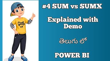 4) SUM VS SUMX in Power BI Telugu |  DAX Telugu