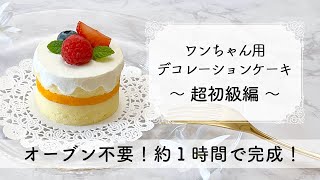 【超簡単・1時間で出来る！】オーブン不要の犬用ケーキ『ワンちゃん用デコレーションケーキシリーズ  #1 ～超初級編～』