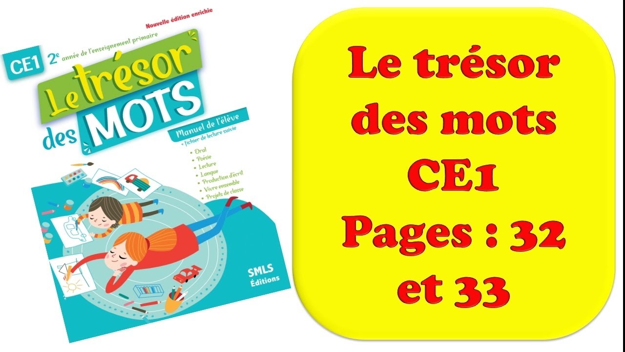 projet de classe. le trésor des mots pages 32 et 33, faire une affiche