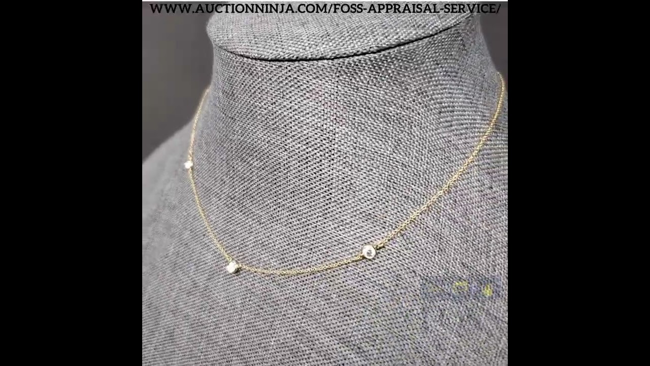 Tiffany & Co. Elsa Peretti .69 Carat Diamond By The Yard Yellow Gold Necklace 2 Grams