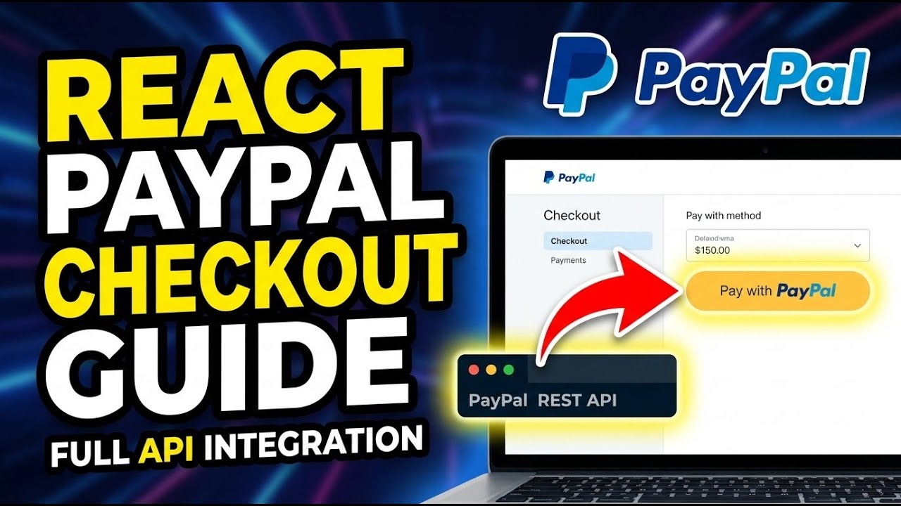 How to connect PayPal REST API with a React checkout - Full Guide - YouTube