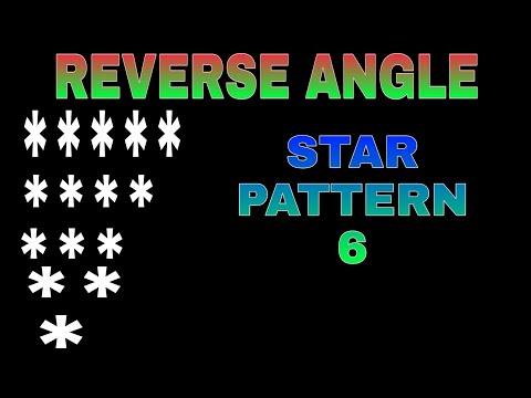 C24.REVERSE RIGHT ANGLE STAR PATTERN - using C program -STAR PATTERN 6