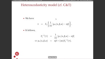 Quantile regression: The model