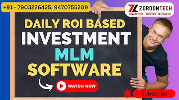 #1 Daily ROI MLM Software || Investment Plan Software || By-zordontech