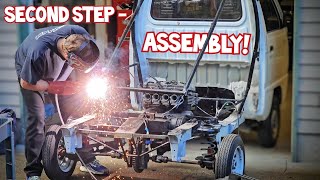 Motorcycle Swapped Kei Truck Part 2 - Putting it all together!