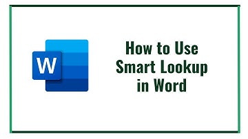how to use smart lookup in word