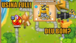 TODOS OS BUFFS + PODER MÁXIMO DA USINA DE ESPINHOS - BLOONS TD 6 