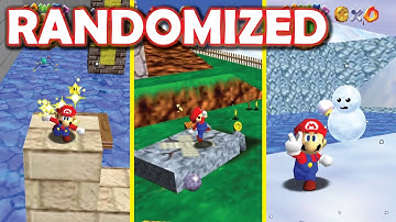 Super Mario 64 but all levels are random [funny Mario random levels mod]