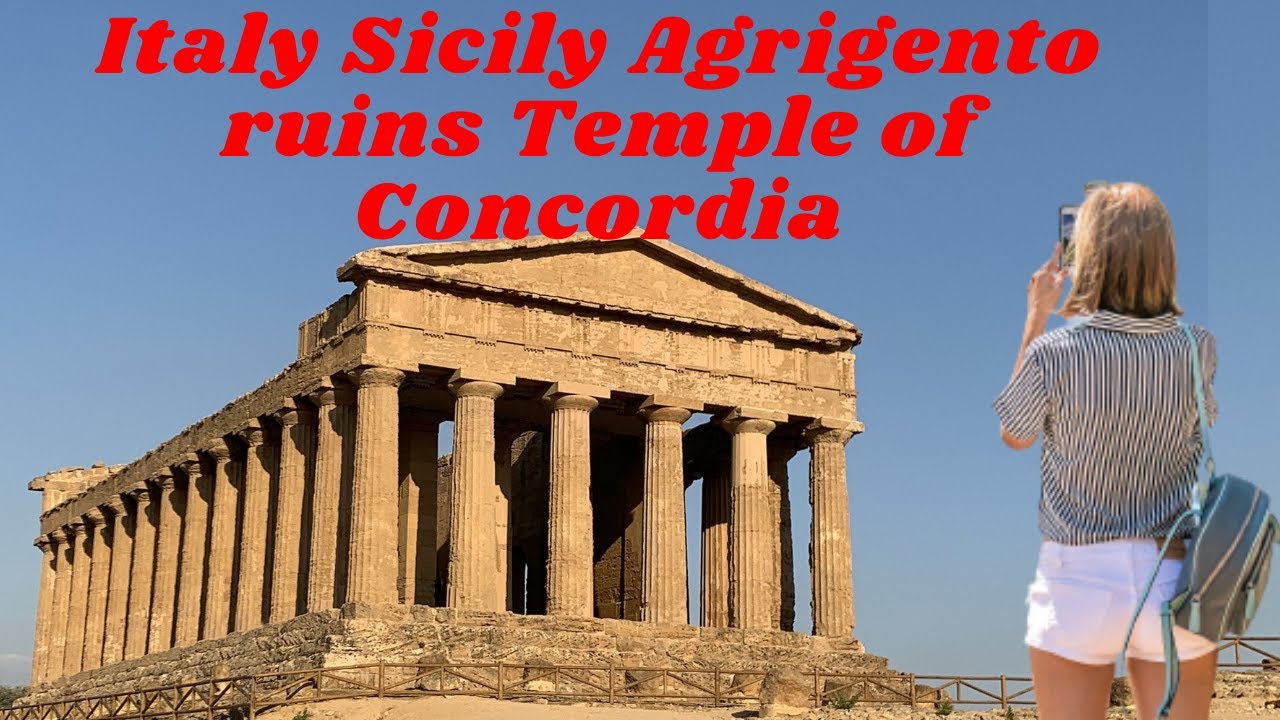 Travel Italy Sicily Agrigento ruins Temple of Concordia #Travel video 365