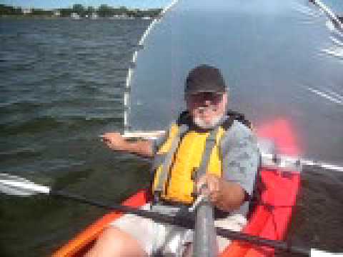 sailing the patriot kayak homemade sail - YouTube