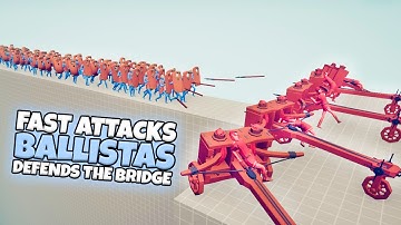 FAST ATTACKS BALLISTAS DEFENDS THE BRIDGE VS EVERY FACTION | TABS GAMEPLAY