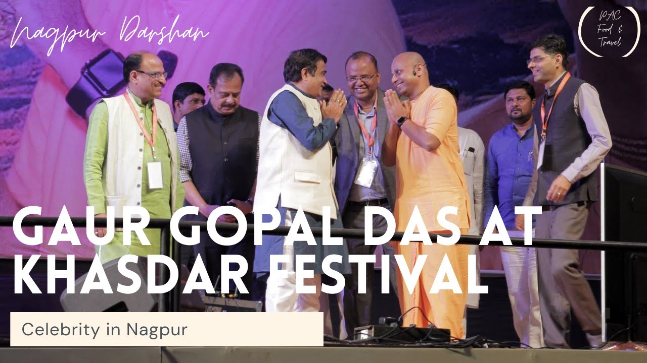 Gaur Gopal Das at Khasdar Festival Nagpur - YouTube
