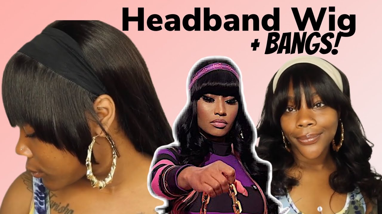 Headband Wig! NO EDGES| No Glue| No Spray| Headband wig w/ bangs ft RPGSHOW LIFESTYLE