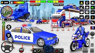 US Police Car Transporter Driving - Police Trailer Truck Driver Simulator #2 - Android GamePlay screenshot 2